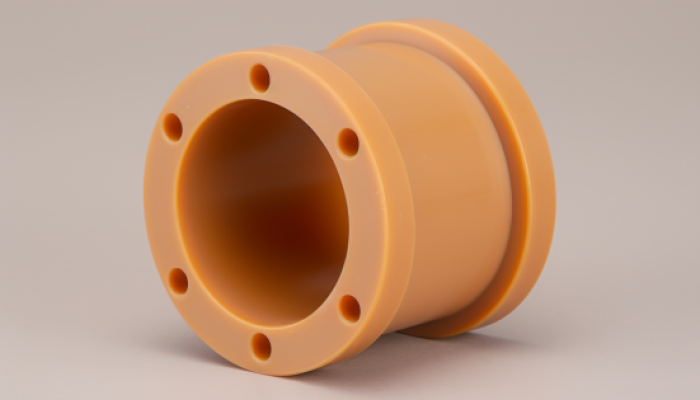 yellow plastic component yellow ptfe turning part
